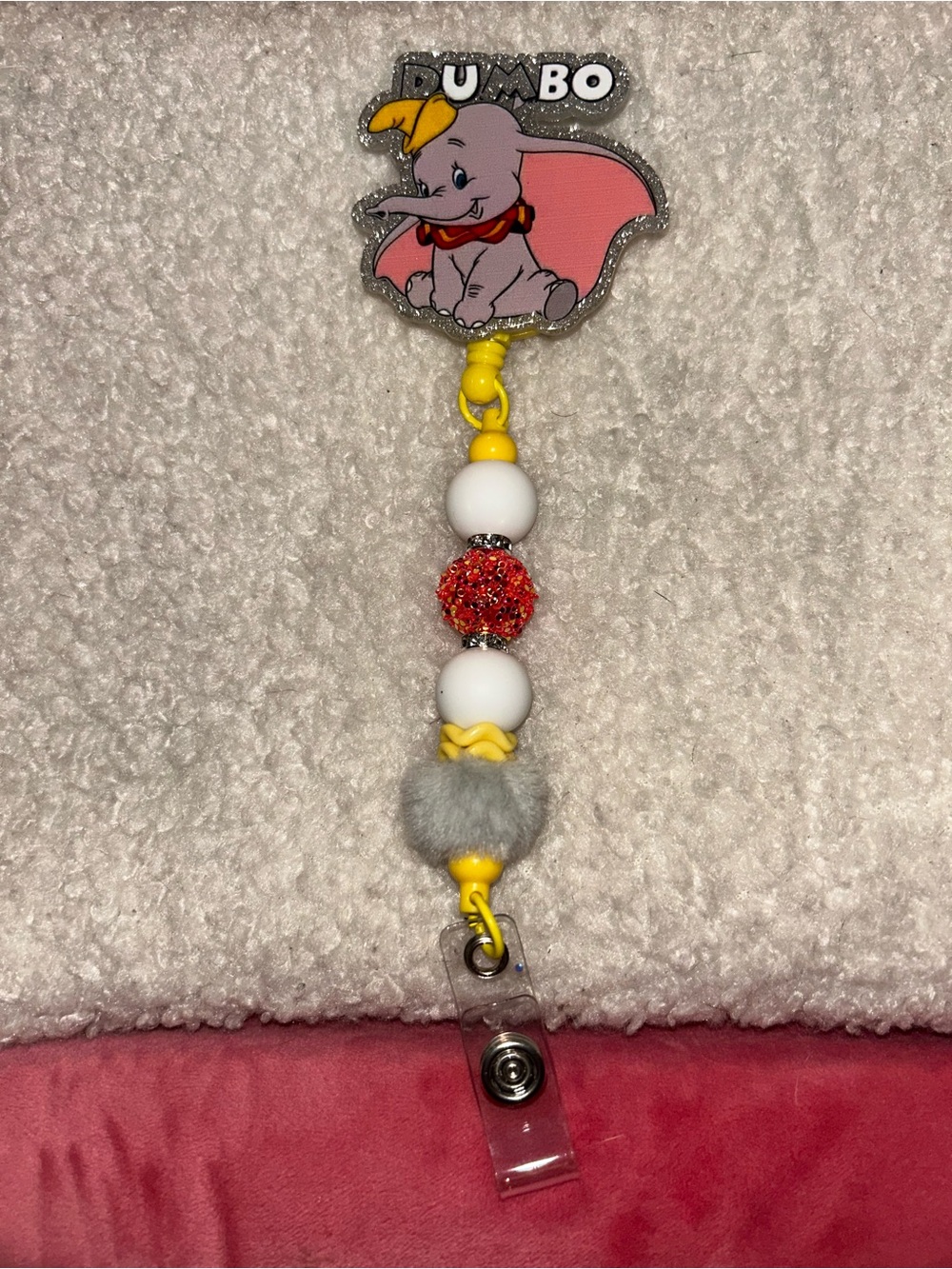 Handmade Dumbo badge reel